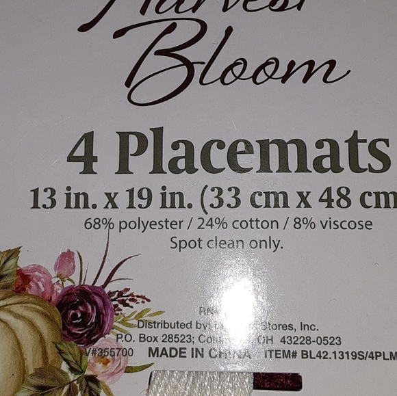 Fall Decoration Merlot Grateful Table Runner & Placemats - Picture 4 of 4